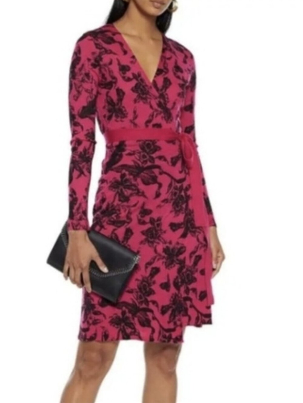 DIANE VON FURSTENBERG Luella Printed Merino Wool Wrap Dress